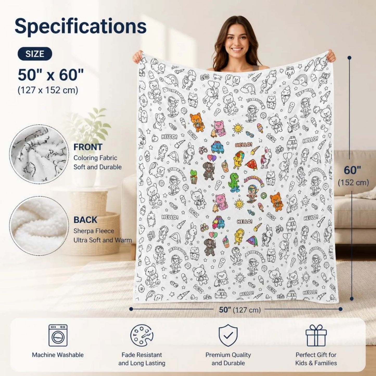 SnuggleKids™ DIY Coloring Blanket